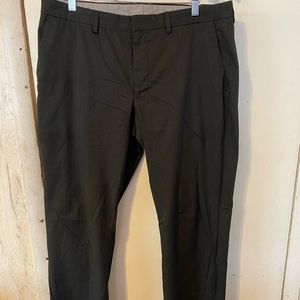 Express Producer Black Striped Dress Pants